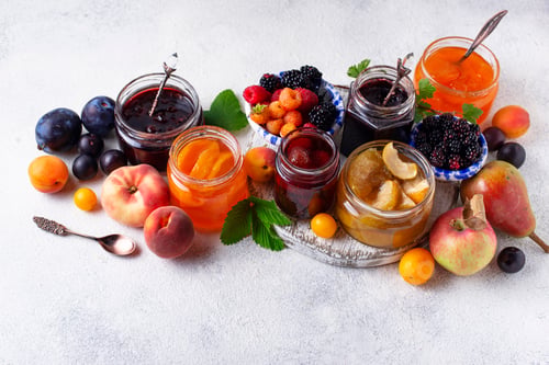 Preview: Assortment of different jams in jars