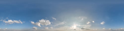 Preview: blue sunset sky with clouds as seamless hdri 360 panorama view