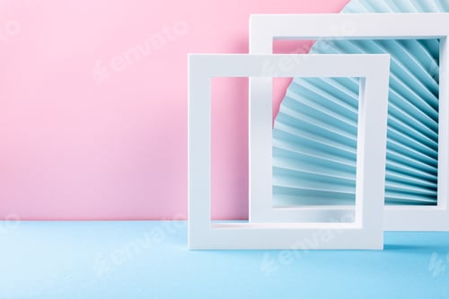 Preview: Colorful abstract background with paper fans