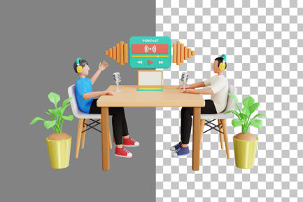 Preview: Podcast Interview Show 3D Illustration