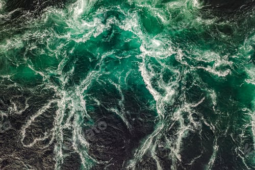 Preview: Waves of water of the river and the sea meet each