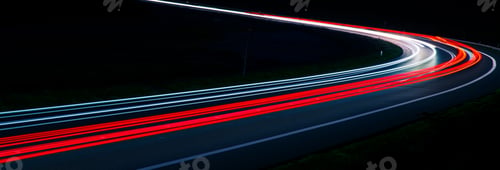 Preview: lights of moving cars at night. long exposure