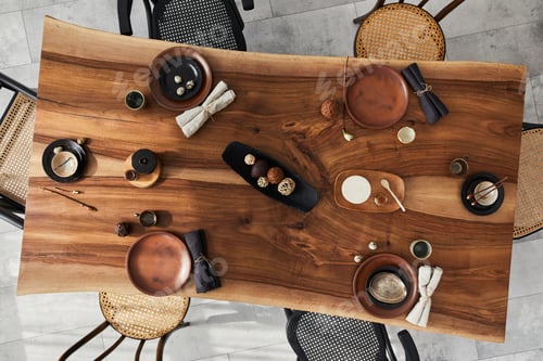 Preview: Stylish interior design of dining room