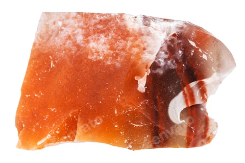 Preview: raw red Jambul chalcedony mineral isolated