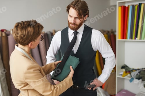 Preview: Designer choosing color for suit