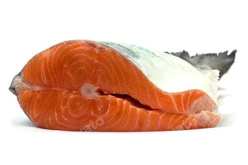 Preview: Fresh Salmon Steak Fillet Close Up