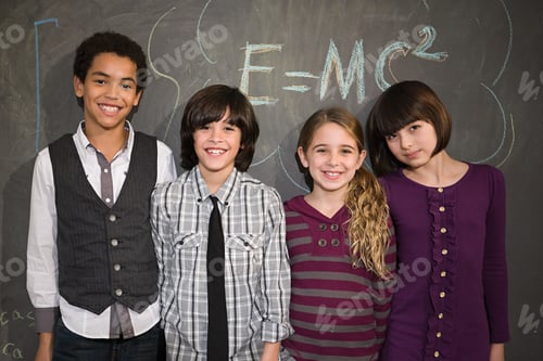 Preview: Children in front of blackboard