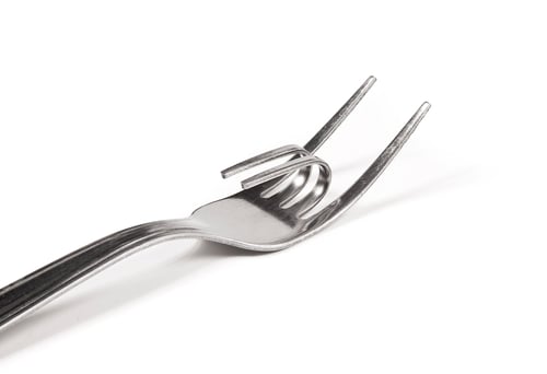 Preview: broken fork isolated on white