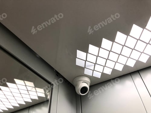 Preview: Security cctv camera at the elevator at the apartment building