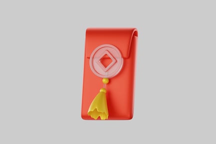 Preview: Chinese red envelope with tassel
