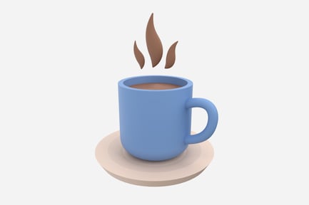 Preview: Tea Cup for Relaxation 3D Illustration