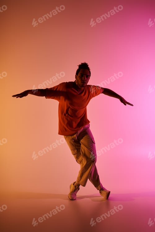 Preview: Young dancer in a glow of color