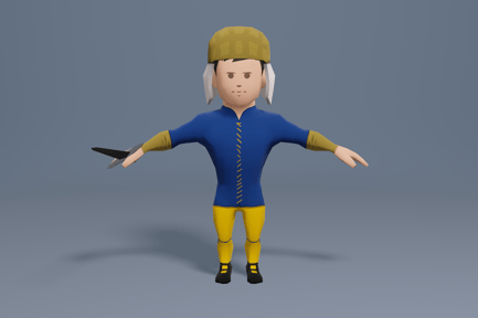 Preview: Medieval character volunteer soldier 1