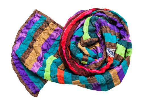 Preview: rolled stitched patchwork scarf isolated