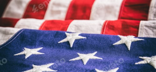 Preview: Red, White, and Blue Flag Close Up