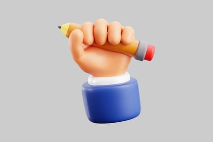 Preview: Hand holding pencil illustration