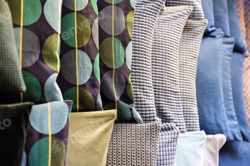 Preview: Colorful Pillows Stacked One To Another