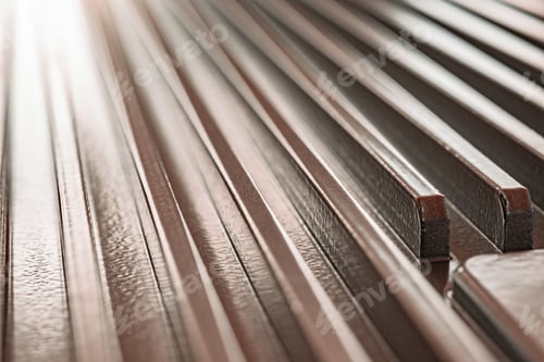 Preview: Close-up of a corrugated metal surface