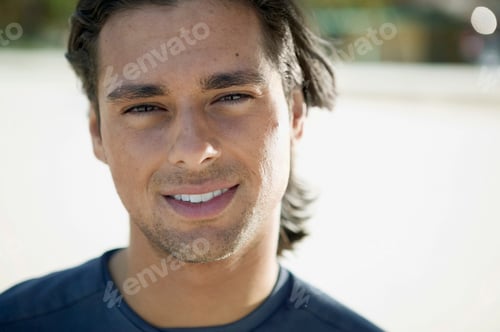 Preview: Portrait of a young man with long hair