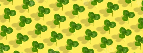 Preview: Clover leaf pattern on colored background. Abstract banner background for St. Patrick's Day