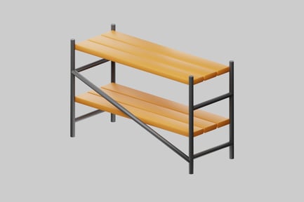 Preview: Metal and wood scaffolding unit