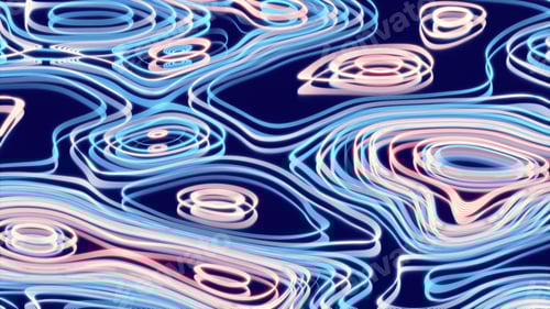 Preview: Abstract psychedelic background, curved multi-colored lines, neon glow.