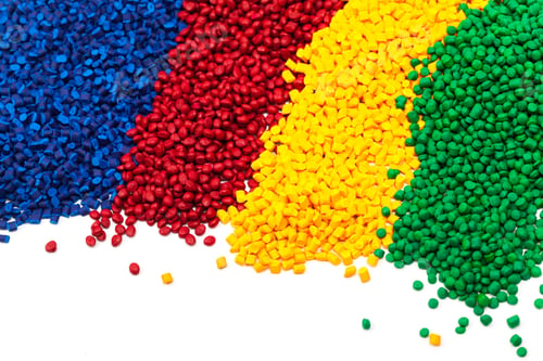 Preview: tinted plastic granulate for injection moulding process
