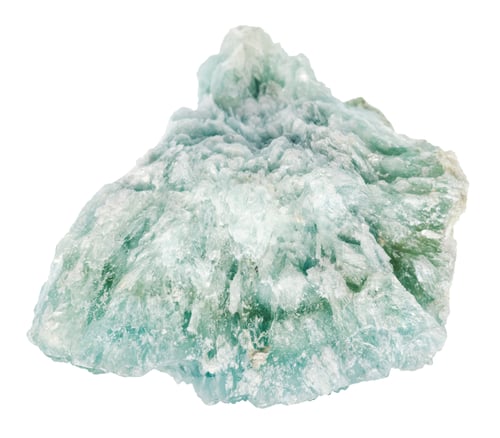 Preview: unpolished brucite mineral isolated on white