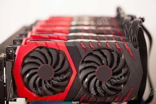 Preview: Cryptocurrency background mining rig