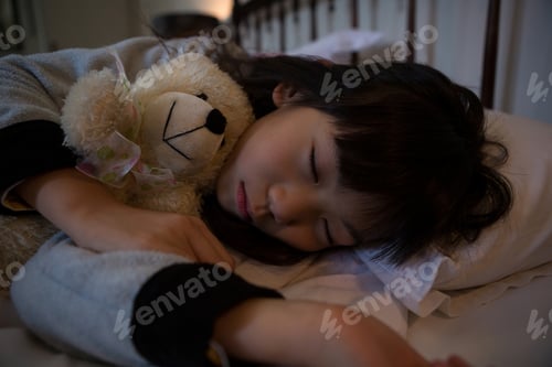 Preview: Innocent girl sleeping on bed