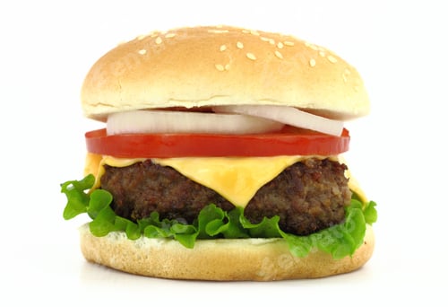 Preview: Delicious grilled burger on wheat buns