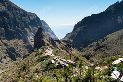 Preview: Mask village in Spain, popular tourist destination Mask village of Tenerife