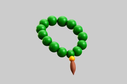 Preview: Green mardi gras beads