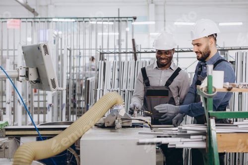 Preview: Factory workers producing aluminum and pvc windows and doors