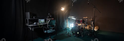 Preview: Recording Studio Setup with Copy Space Wide Banner