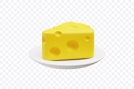 Vista previa: Bloque de queso con agujeros