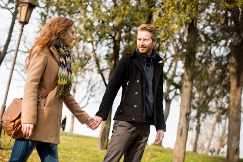Preview: Young loving couple outdoor