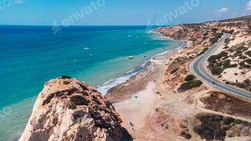 Preview: Scenic coastal road and beach in Cyprus