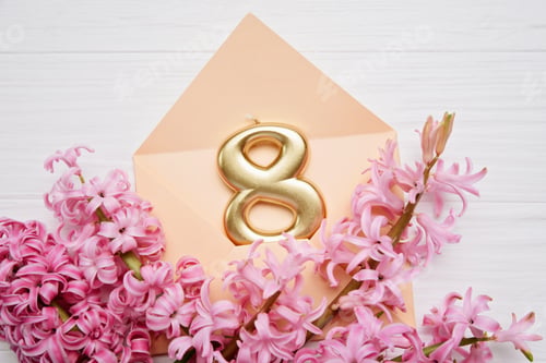 Preview: 8 March greeting card. mother's day, International Women's Day congratulate Holiday background