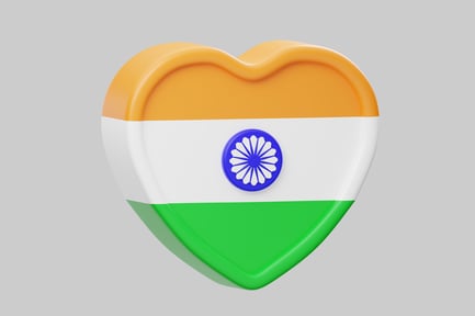 Preview: Indian flag in heart form