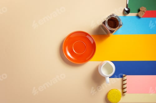 Preview: coffee concept at abstract paper background