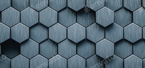 Preview: 3D Illustration. Hexagonal abstract background. Futuristic and technology concept.