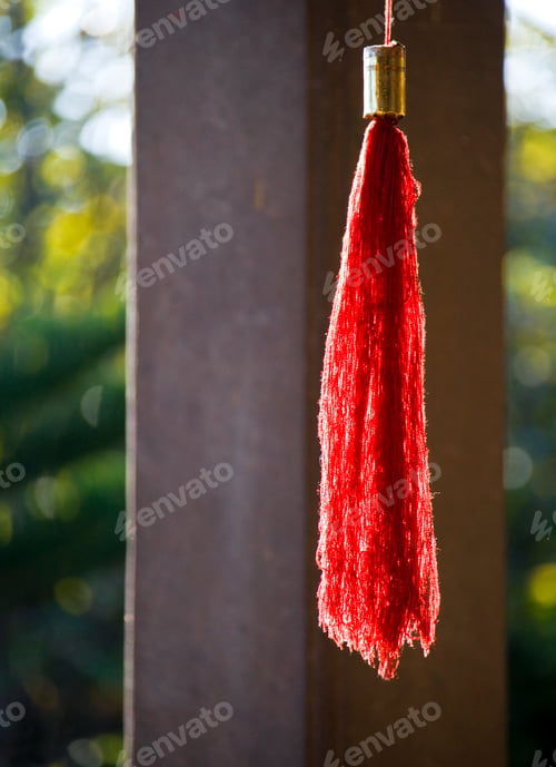 Preview: Red Tassel at Buddhist Temple