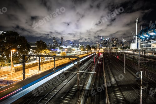 Preview: Melbourne Skyline at Night in Australia