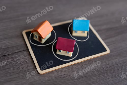 Preview: Toy Houses on Board Game: Real Estate Concept