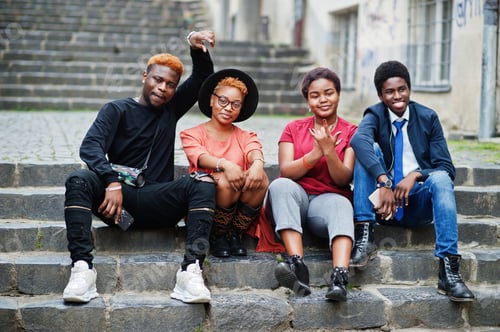 Preview: African friends having fun outdoor