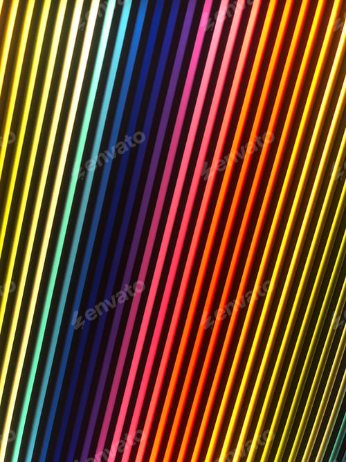 Preview: Rainbow bright neon color stripes red yellow blue