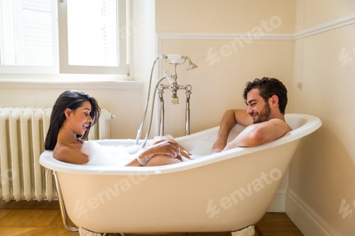 Preview: Couple of lovers in the bathroom
