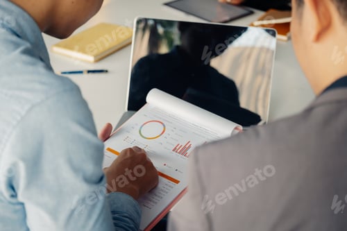 Preview: Business People Planning Strategy Analysis from financial document report, Office Concept.