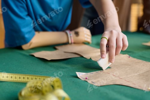Preview: Girl with Disability Tracing Patterns in Sewing Class